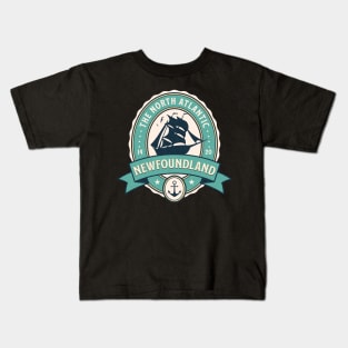 Newfoundland of The North Atlantic Badge Kids T-Shirt